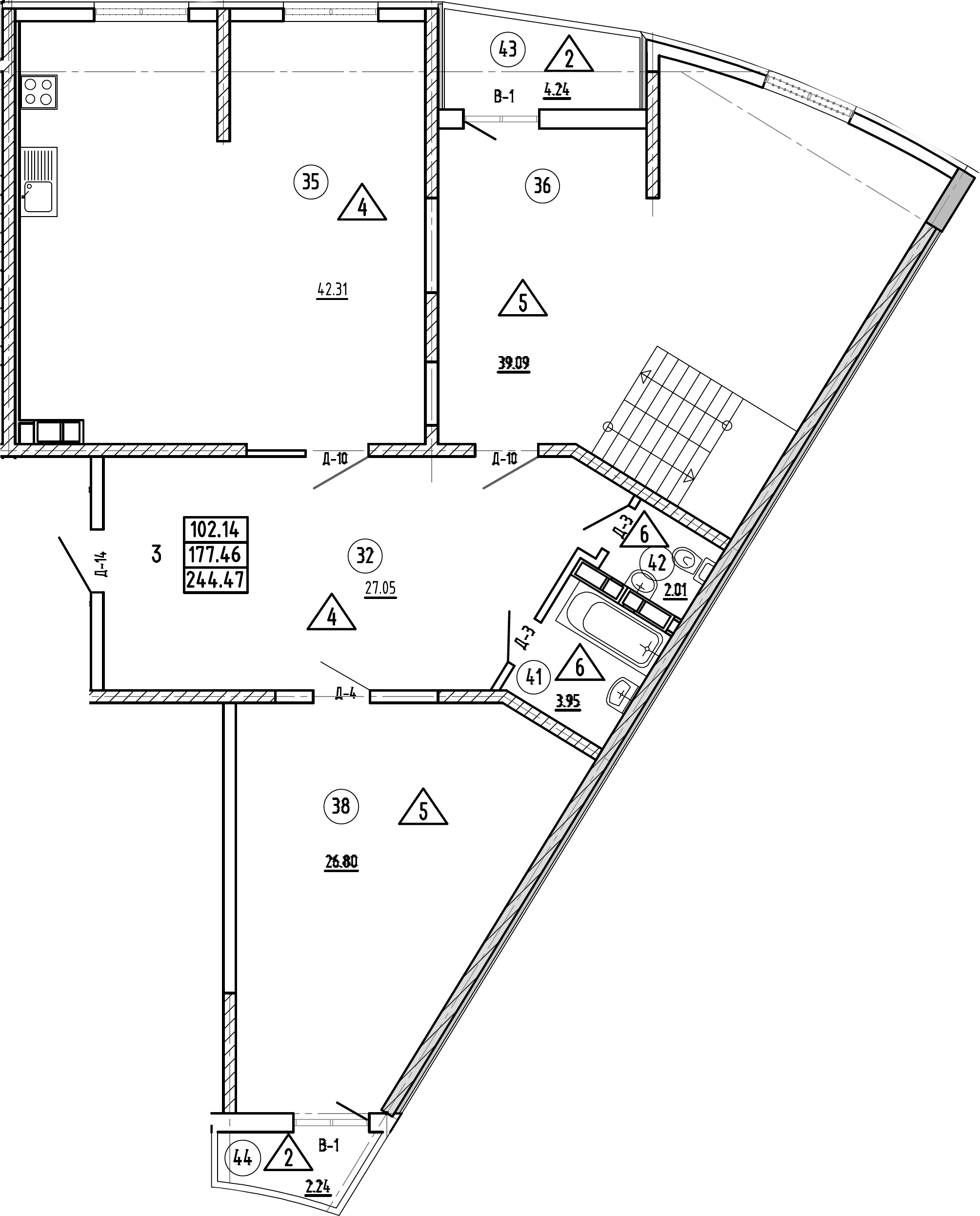 4+ комнаты, 241.21 м², 21/21 этаж, ЖК «Радонеж»