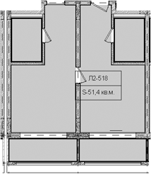 Объект, 51.4 м², 5/8 этаж, ЖК «Гостиничный комплекс Royal Beach Sochi»