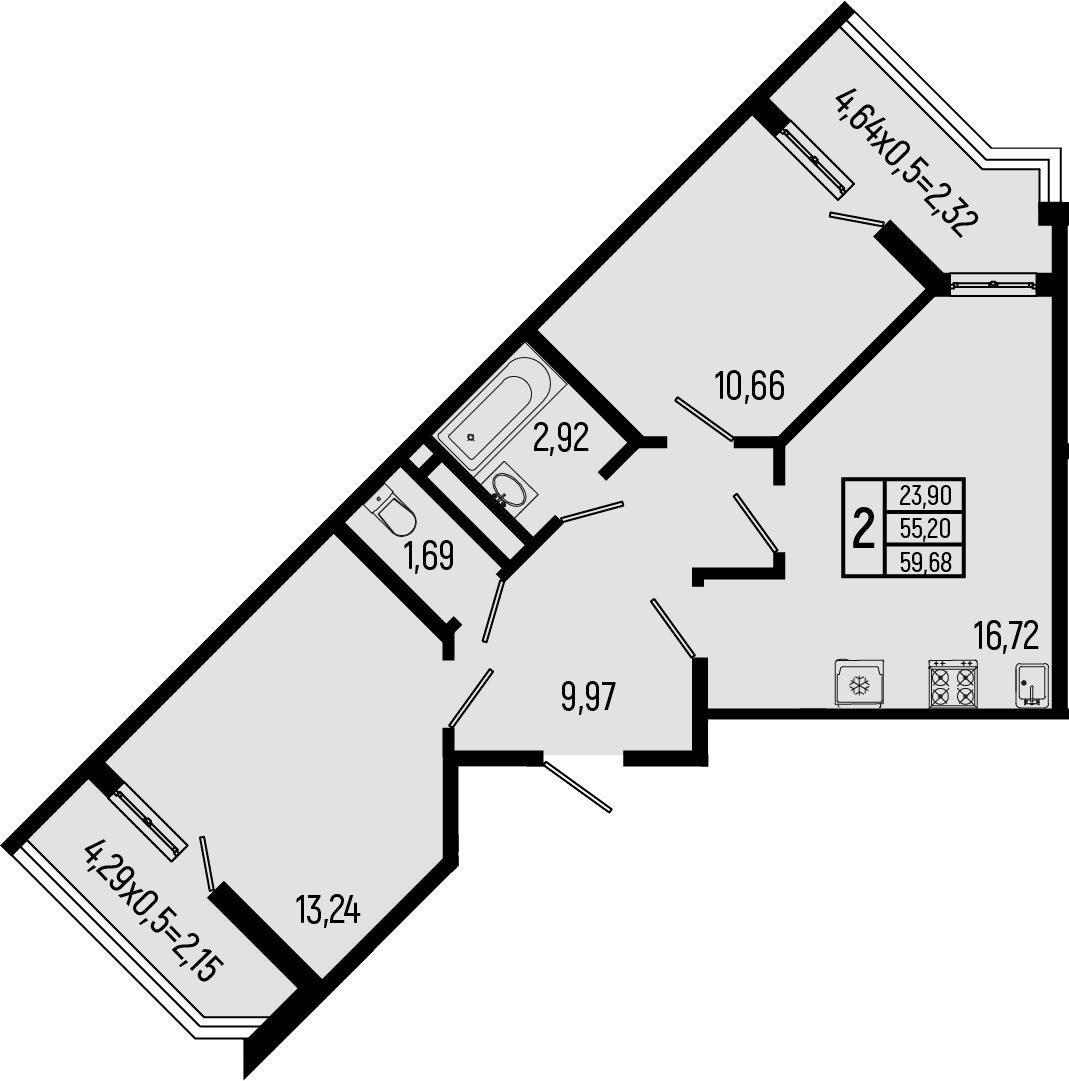 3-комн. Ботаника Хиллс