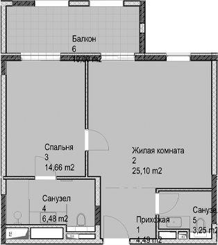 Продается 2-комн. квартира, 54 м²