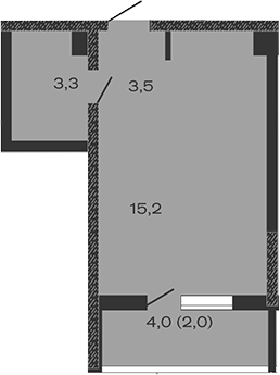 Студия, 22 м², 4/4 этаж, ЖК «Дзенпарк»