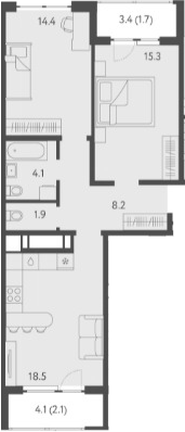 Продается 3-комн. квартира, 62.4 м²