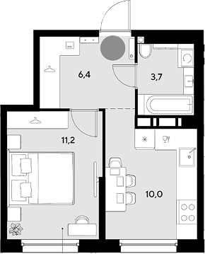 Продается 1-комн. квартира, 31.3 м²