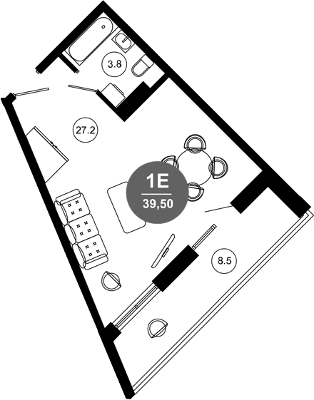 Студия, 31.1 м², 10/10 этаж, ЖК «Гостиничный комплекс GREENMONT»