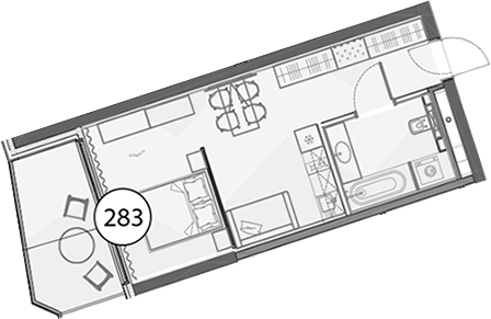 Студия, 47.3 м², 6/11 этаж, ЖК «Гостиничный комплекс Поляна Пик»