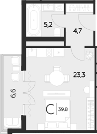 Студия LeePrime Residences Polyana Sochi