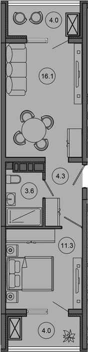 Продается 2-комн. квартира, 36.3 м²