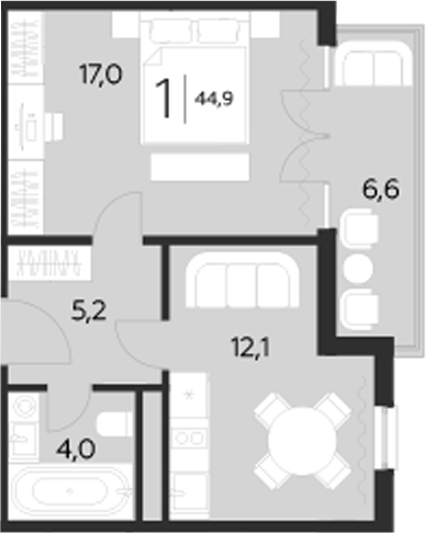 1-комн. LeePrime Residences Polyana Sochi
