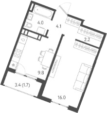 1-комн. Все Свои VIP