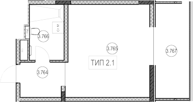 Студия, 30.8 м², 7/9 этаж, ЖК «ГК Сан Гарден Хотел&СПА»