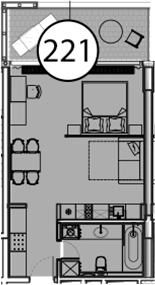 Студия, 55 м², 5/9 этаж, ЖК «Гостиничный комплекс Поляна Пик»