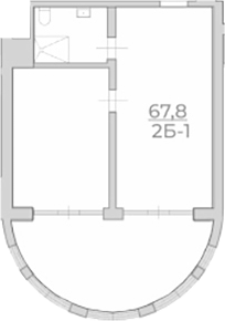 Объект, 67.8 м², 4/4 этаж, ЖК «Комплекс Luciano»