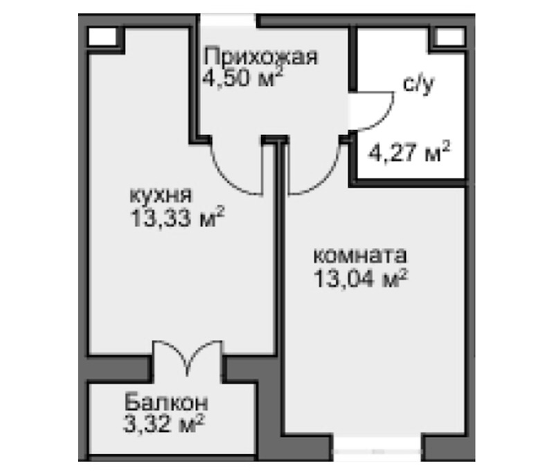 2-комн. Центральный двор