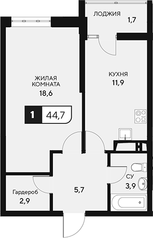 1-комн. 18/3