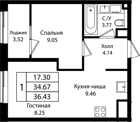 2-комн. Патрики