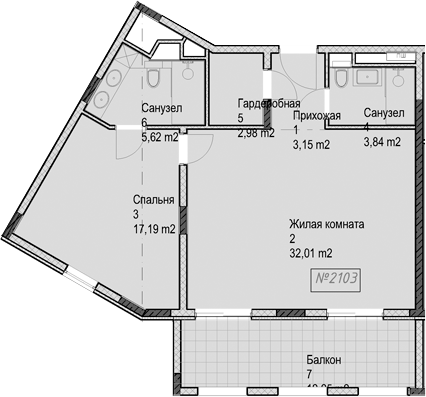 Продается 2-комн. квартира, 64.8 м²