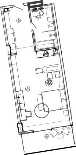 Студия, 46.8 м², 5/8 этаж, ЖК «Mandarin Garden Hotel»