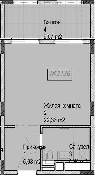 Продается 1-комн. квартира, 32.3 м²