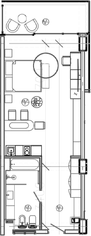 Студия, 47.7 м², 2/8 этаж, ЖК «Mandarin Garden Hotel»