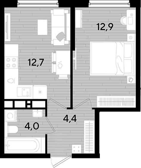 Продается 1-комн. квартира, 34 м²