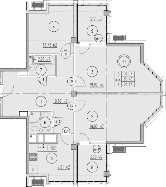 3-комн. Agoy Park Residence by Lavicon