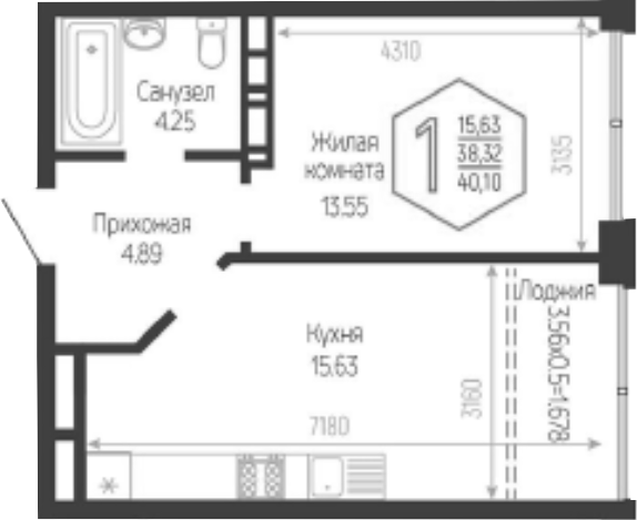 1-комн. Гарантия PRIME