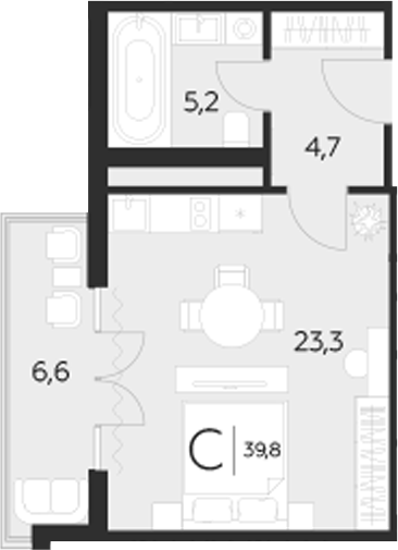 Студия LeePrime Residences Polyana Sochi