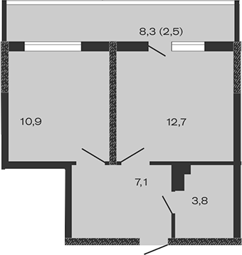 1-комн., 34.5 м², 1/4 этаж, ЖК «Дзенпарк»