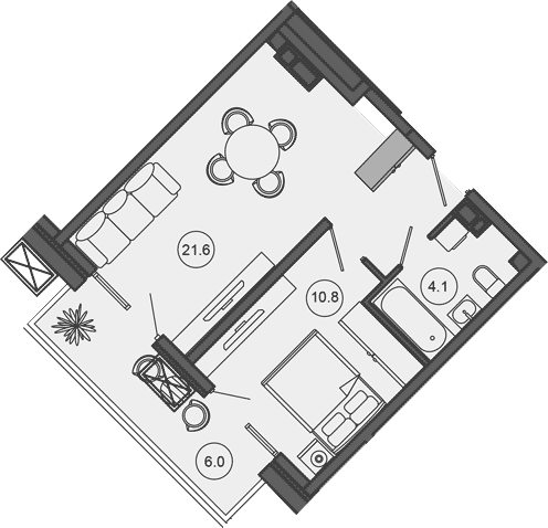 Продается 2-комн. квартира, 37.7 м²