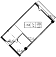 Студия, 27.86 м², 8/10 этаж, ЖК «Лучи»