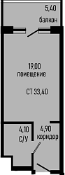 Студия, 28 м², 7/8 этаж, ЖК «Курортный отель Алеан Селект Агой»