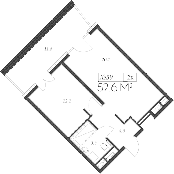 Продается 2-комн. квартира, 40.8 м²
