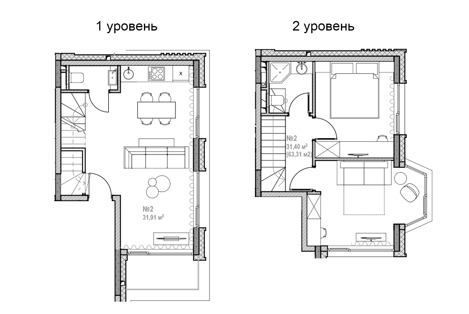Объект, 63.31 м², 1/3 этаж, ЖК «Лучезарный»