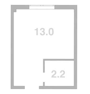 Продается 1-комн. квартира, 15.2 м²