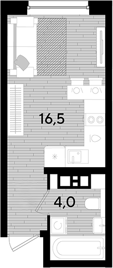 Продается 1-комн. квартира, 20.5 м²