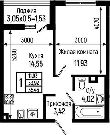 1-комн. Ботаника Хиллс