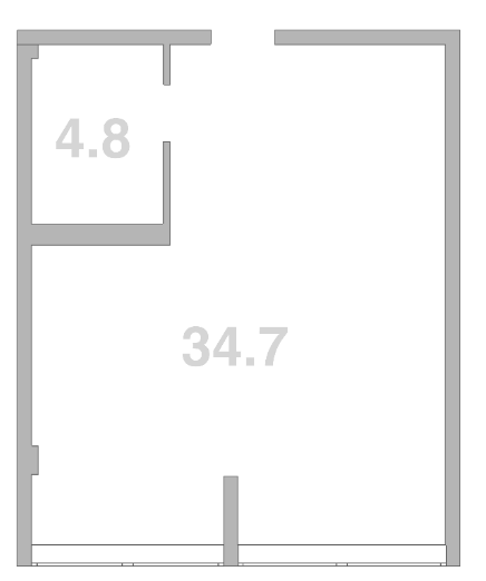 Объект, 39.3 м², 3/3 этаж, ЖК «Жемчужина Мысхако»
