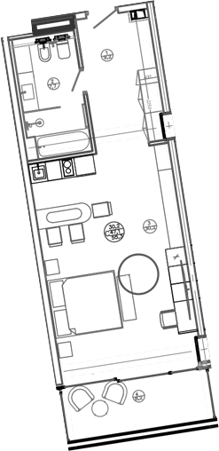 Студия, 47.1 м², 2/8 этаж, ЖК «Mandarin Garden Hotel»