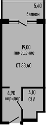 Студия, 28 м², 7/8 этаж, ЖК «Курортный отель Алеан Селект Агой»