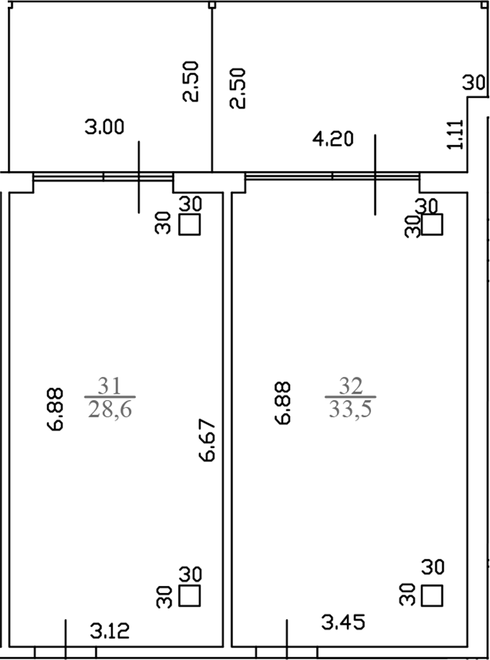 Объект, 62.1 м², 4/4 этаж, ЖК «White Village»
