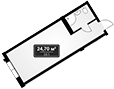 Студия, 24.7 м², 10/11 этаж, ЖК «Гостиничный комплекс GRAND Marine Garden 5»