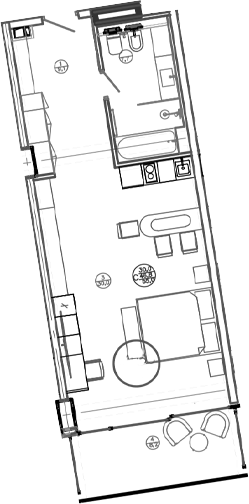 Студия, 46.8 м², 4/8 этаж, ЖК «Mandarin Garden Hotel»