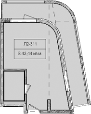 Объект, 43.44 м², 3/8 этаж, ЖК «Гостиничный комплекс Royal Beach Sochi»
