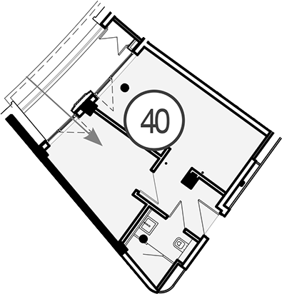 Объект, 40 м², 3/4 этаж, ЖК «Гостиничный комплекс GRAND CASCADE»