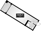 Студия, 29.9 м², 11/11 этаж, ЖК «Гостиничный комплекс GRAND Marine Garden 5»