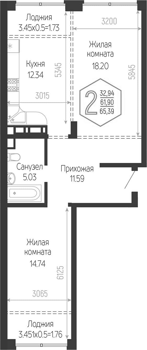 2-комн. Гарантия PRIME