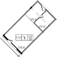 Студия, 27.53 м², 5/10 этаж, ЖК «Лучи»