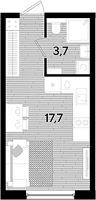 Студия, 21.4 м², 2/16 этаж, ЖК «DОГМА ПАРК»