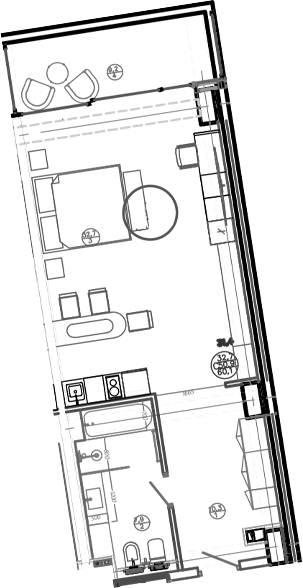 Студия, 52.6 м², 3/8 этаж, ЖК «Mandarin Garden Hotel»
