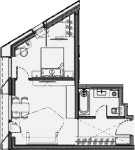 Объект, 47 м², 4/6 этаж, ЖК «Многофункциональный комплекс ПАРК»